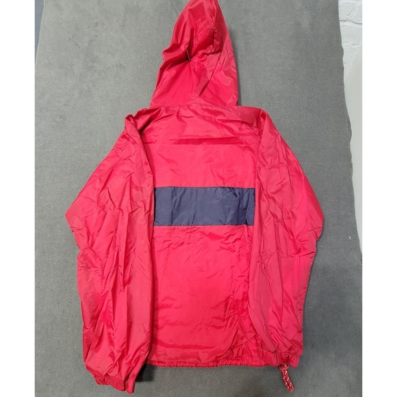 EUC Cape Cod Massachusett Windbreaker Jacket Red Navy Blue 1/4 Zip Pullover Med - Picture 7 of 7